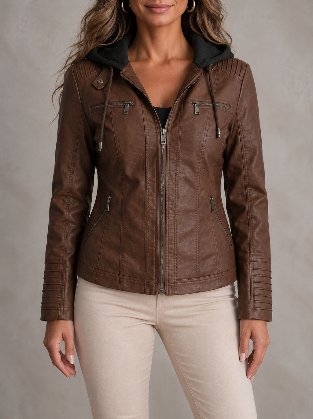 Valeria - Chaqueta de Piel Resistente y Elegante