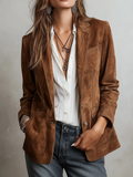 Isabella™ | Blazer vintage marrón