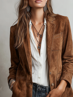 Isabella™ | Blazer vintage marrón